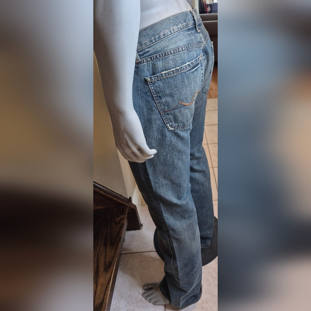7 For All Mankind Men's Light Blue Bootcut Jeans - Picture 15 of 15